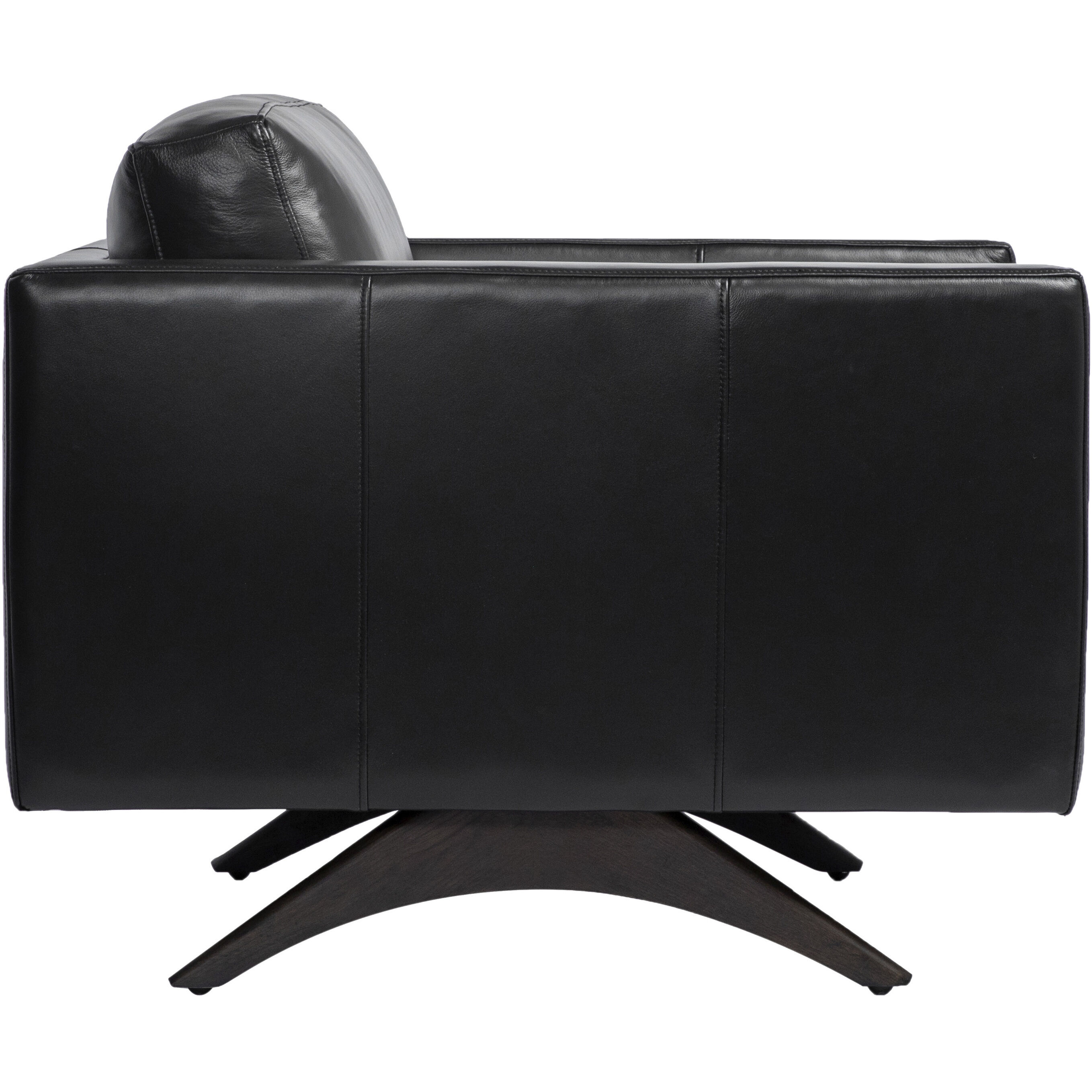 Rogers Cortina Black Leather Armchair